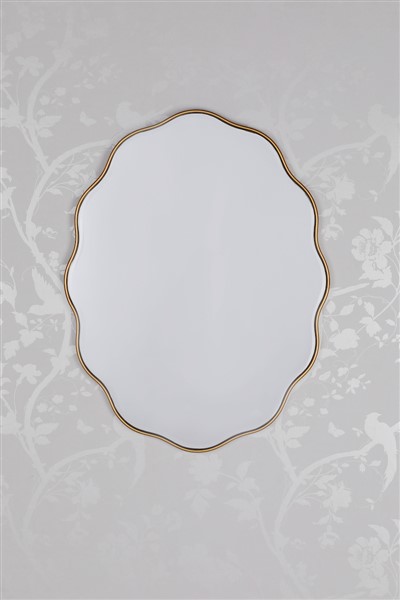 (image for) Laura Ashley Medora Oval Mirror Matt Gold 71 X 55cm